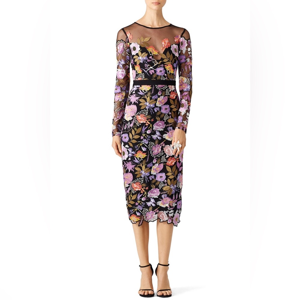 Nicole Miller Blossom Mesh Dress